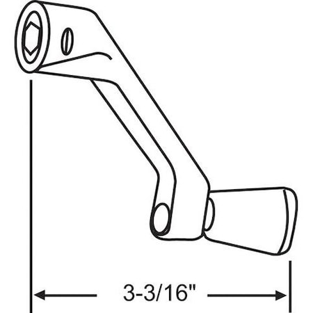 Strybuc Crank Handle White Aluminum 37-159WH
